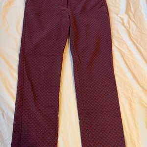 Ann Taylor womens Geometric ankle Pants - Red blue size 4